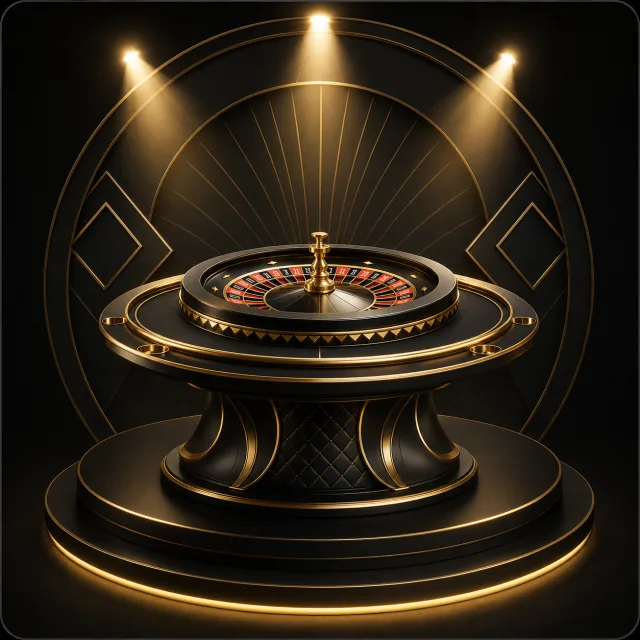 Biểu tượng bàn roulette màu vàng đen