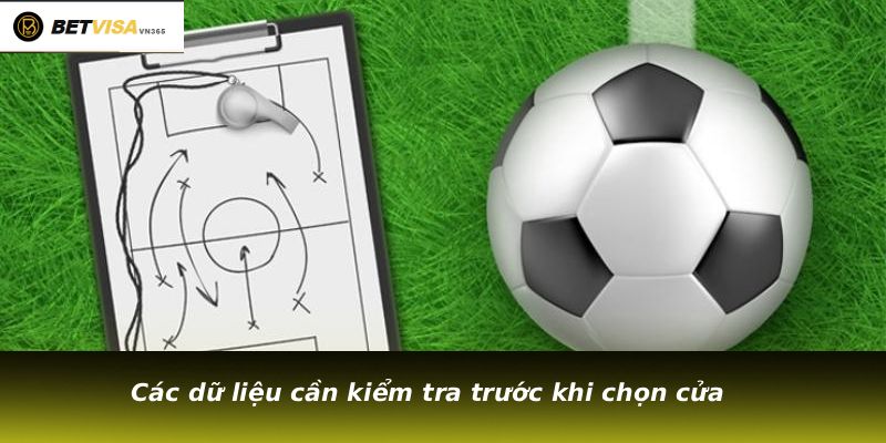 Các dữ liệu cần kiểm tra trước khi chọn cửa
