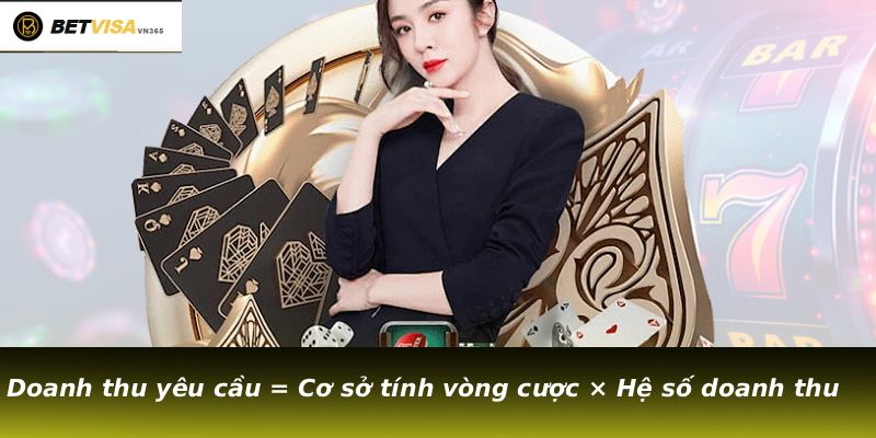 Doanh thu yêu cầu = Cơ sở tính vòng cược × Hệ số doanh thu